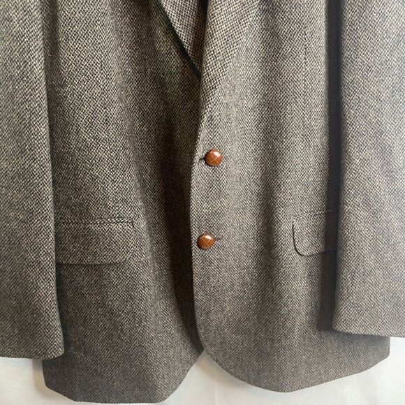Croft & Barrow Tweed Wool Blend Single Breasted Blazer Jacket Size 44L - Picture 9 of 12